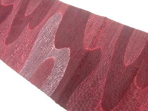 流水に笹模様織出し名古屋帯